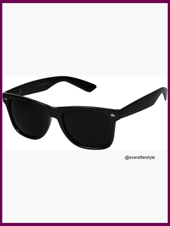 Super Dark Black Sunglasses UV Protection Spring Hinge Vintage Retro Shades main image 7